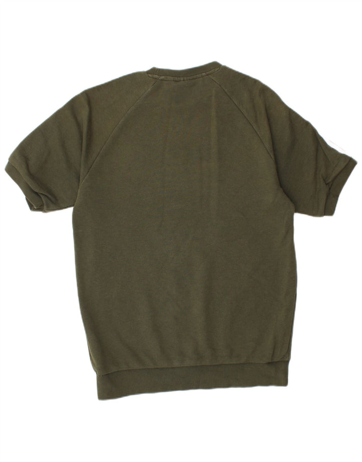 ADIDAS Mens T-Shirt Top Small Khaki Cotton