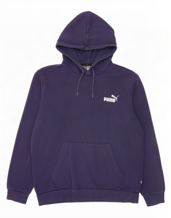 Puma Mens Hoodie Jumper Medium Navy Blue Cotton