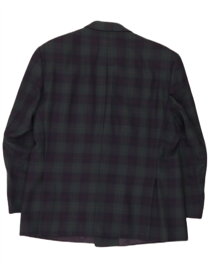 Baumler Mens Double Breasted Blazer Jacket UK 40 Large Green Check
