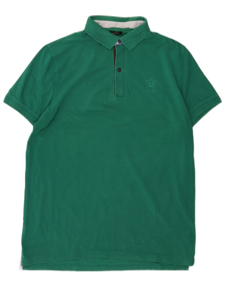 MASSIMO DUTTI Mens Polo Shirt Large Green