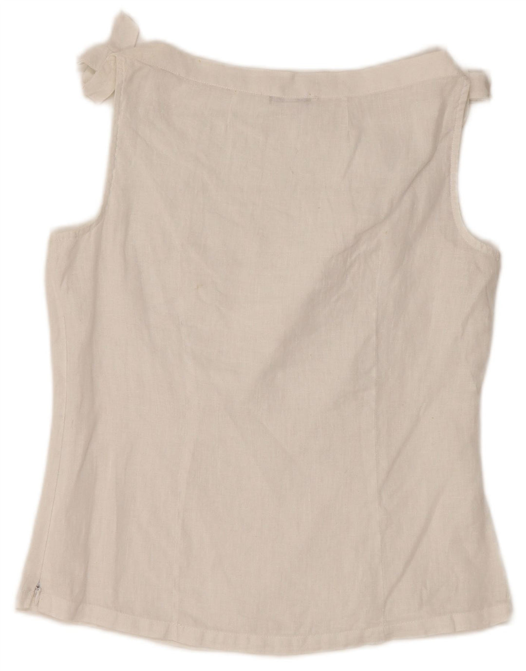 NARACAMICIE Womens Sleeveless Blouse Top UK 8 Small White