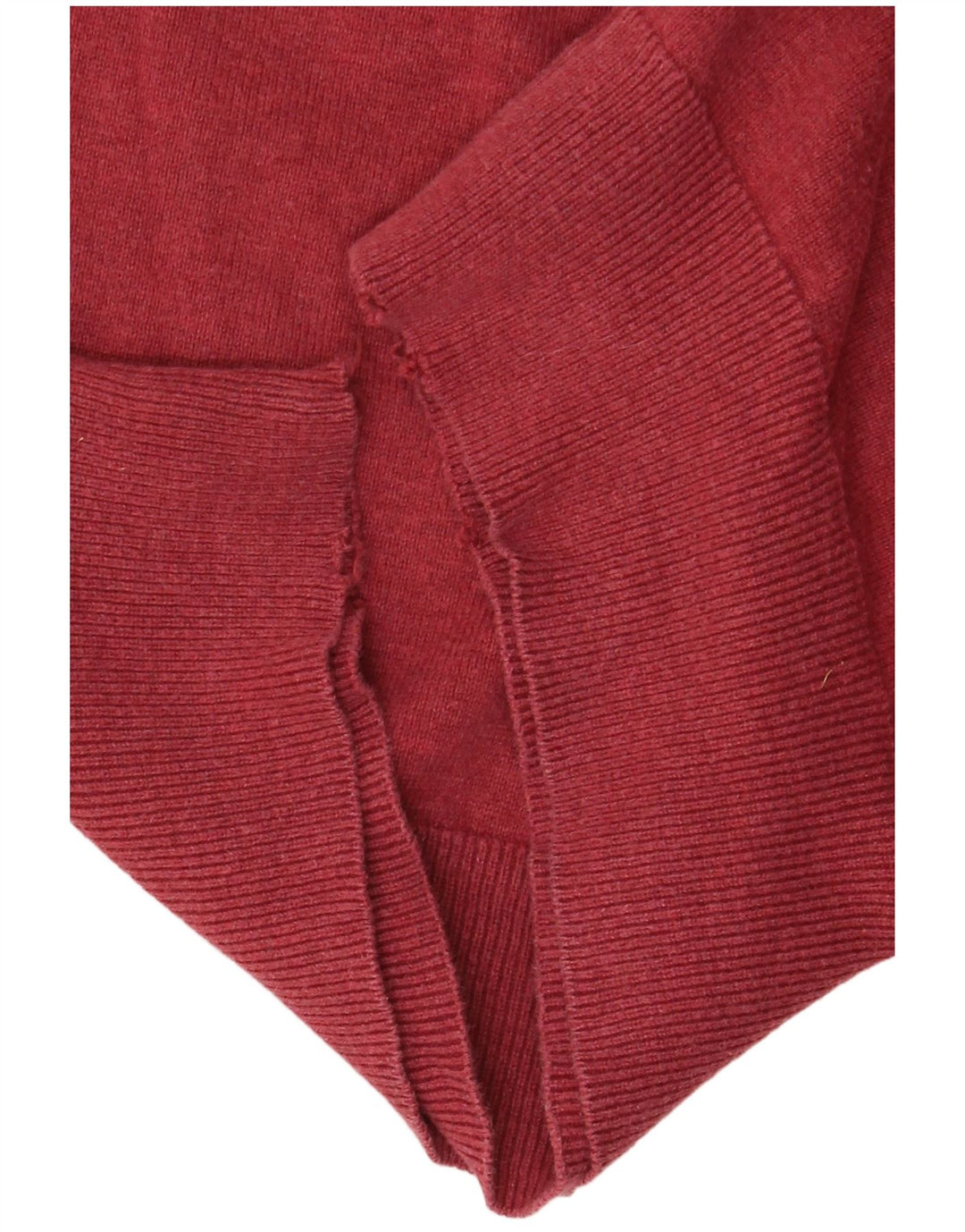 Marks & Spencer Mens V-Neck Jumper Sweater Medium Burgundy Cotton