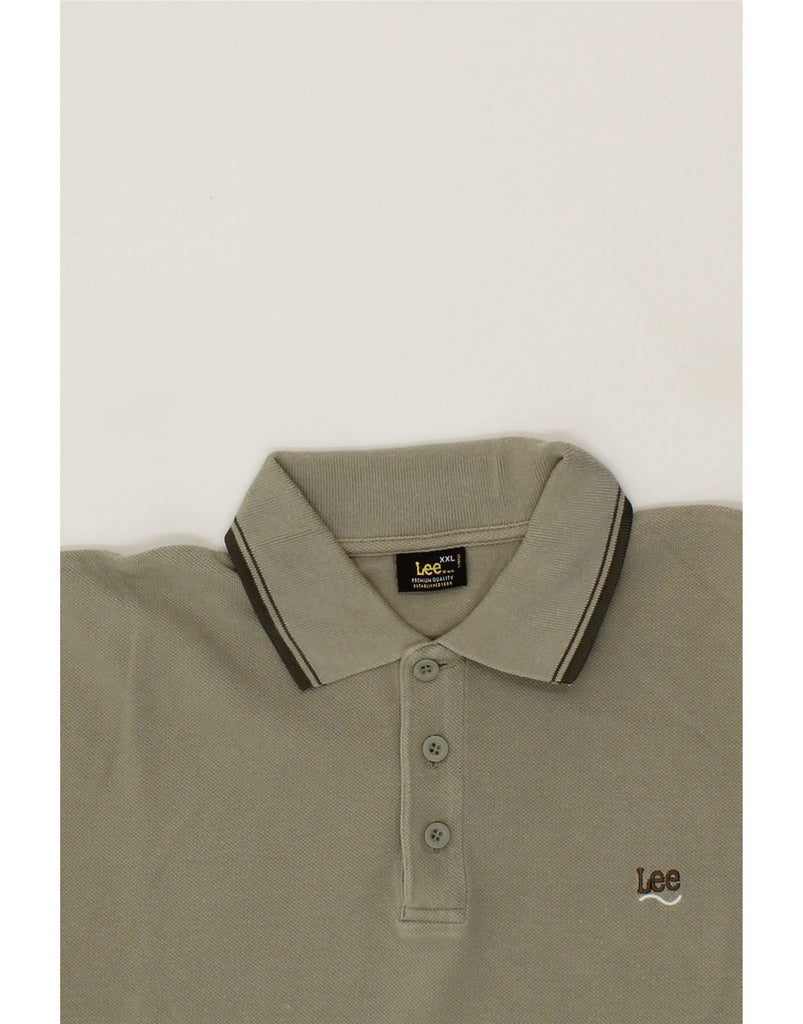 LEE Mens Polo Shirt 2XL Grey Cotton Vintage Lee and Second-Hand Lee from Messina Hembry 