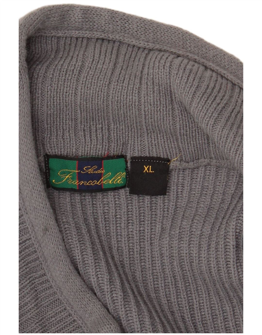 Vintage Mens Cardigan Sweater XL Grey