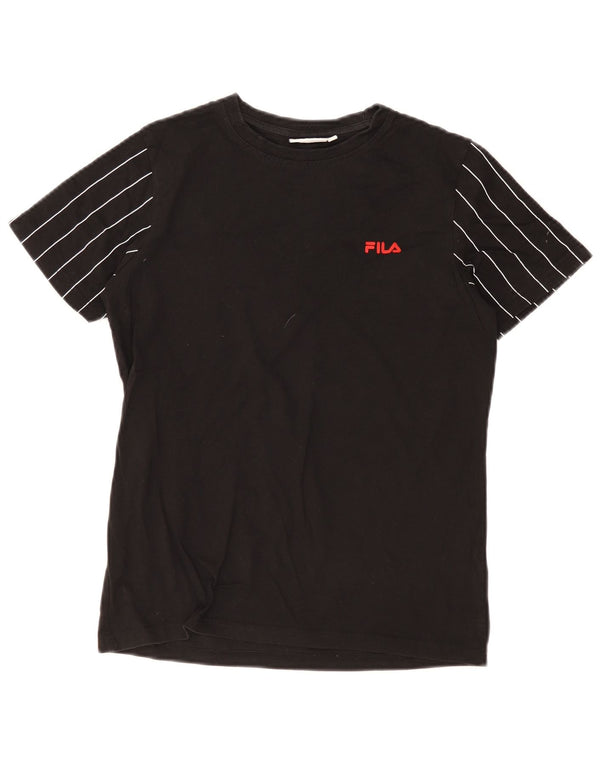 Fila Boys T-Shirt Top 13-14 Years Black Striped
