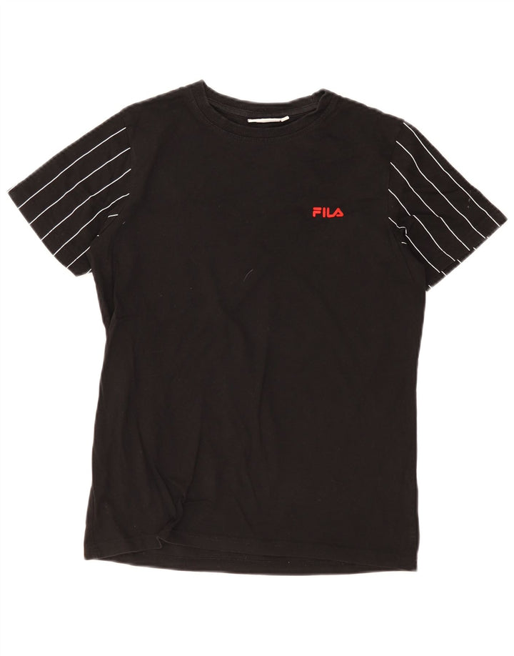 Fila Boys T-Shirt Top 13-14 Years Black Striped