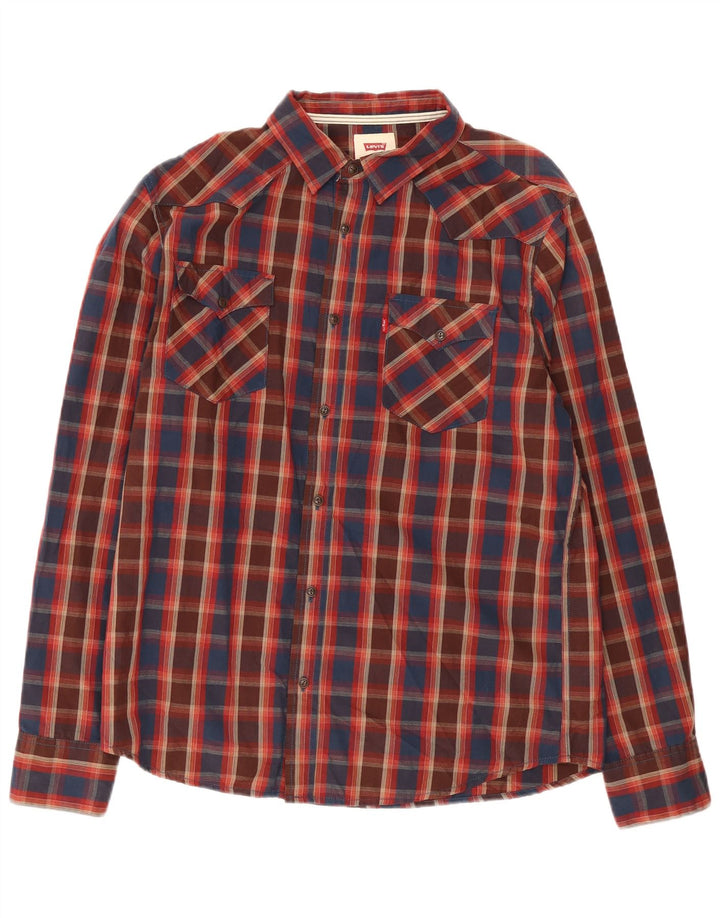 Levi's Mens Shirt Large Multicoloured Check Cotton