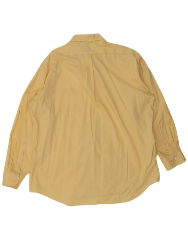 Chaps Ralph Lauren Mens Shirt XL Yellow Cotton