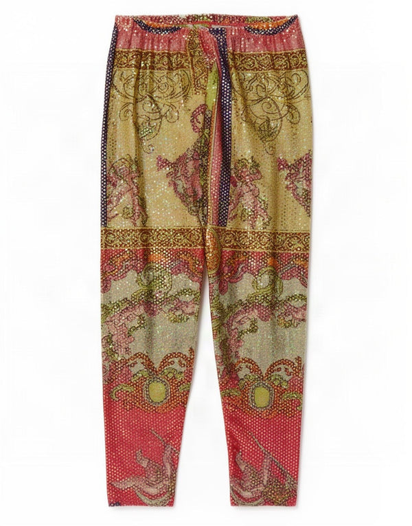 Vintage Womens Slim Trousers W28 L27 Multicoloured Paisley