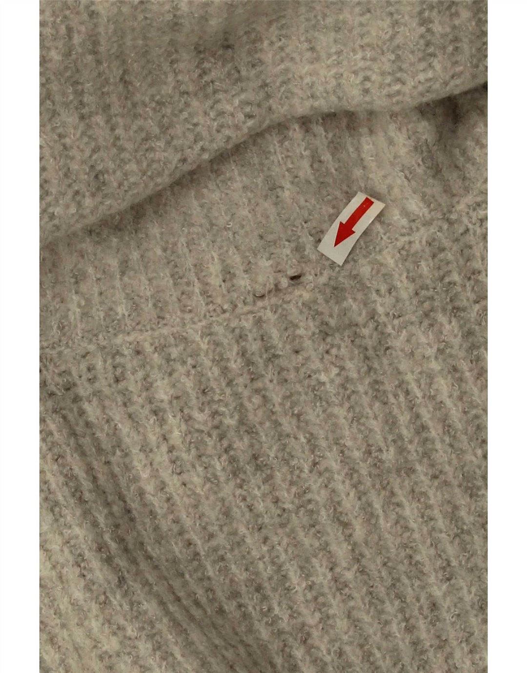 Zara Womens Oversized Roll Neck Jumper Sweater UK 10 Small Grey Acrylic
