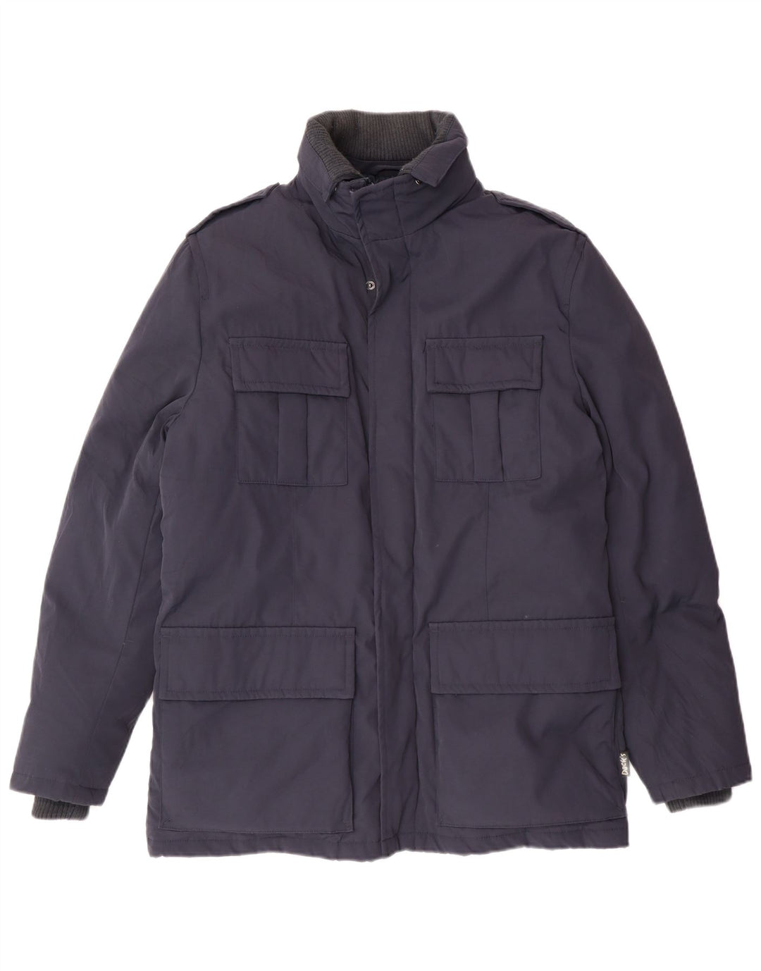 Dack's Mens Military Padded Jacket UK 36 Small Navy Blue Nylon