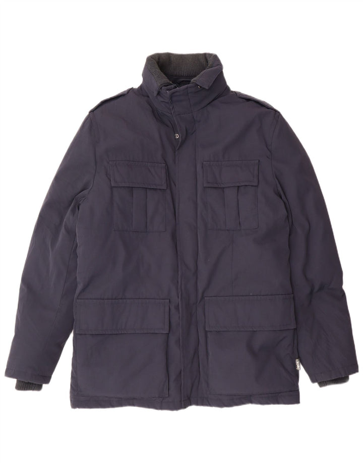 Dack's Mens Military Padded Jacket UK 36 Small Navy Blue Nylon