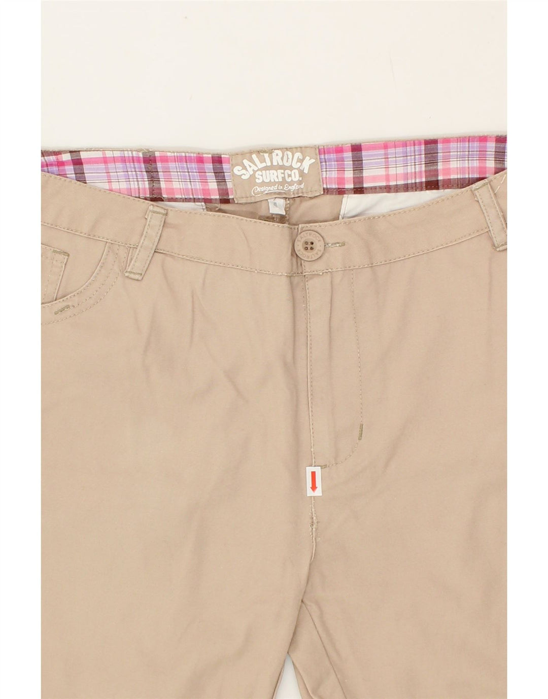 SALTROCK Womens Straight Capri Trousers W36 L21 Beige Cotton Vintage Saltrock and Second-Hand Saltrock from Messina Hembry 