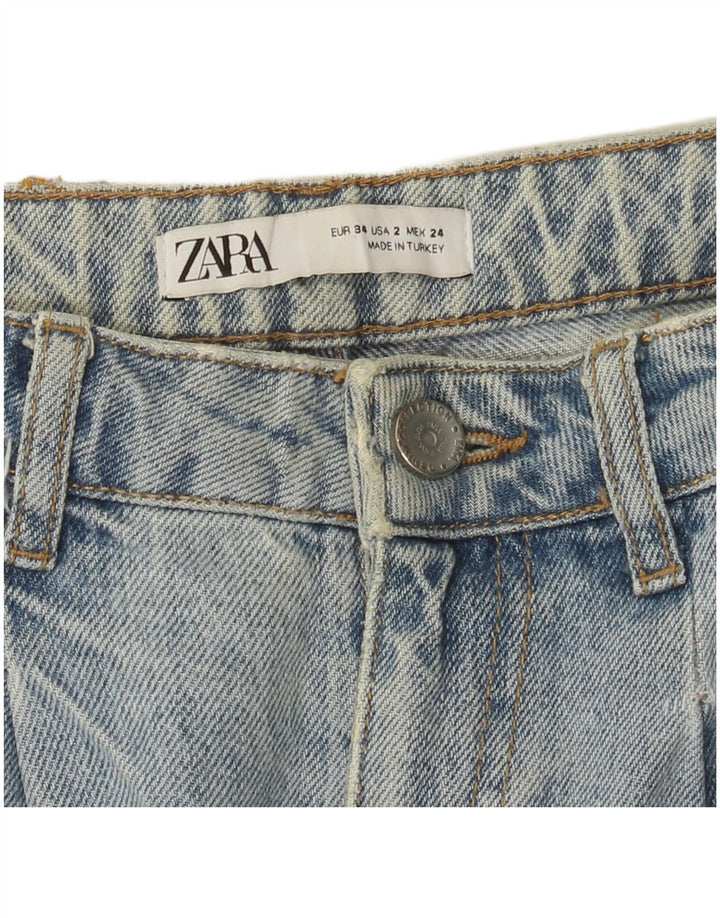 Zara Womens Loose Jeans EU 34 2XS W24 L26 Blue