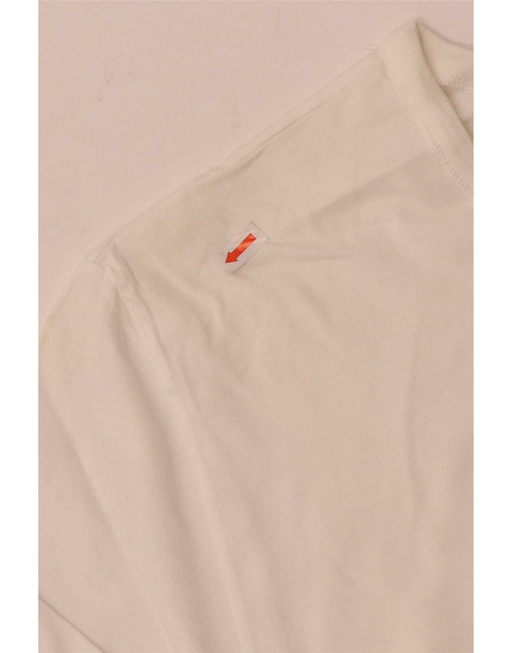 Hugo Boss Mens Short Sleeve T-Shirt Top Large White Cotton