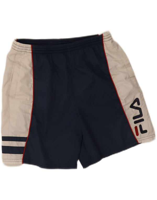 Fila Boys Graphic Swimming Shorts 15-16 Years Navy Blue Colourblock