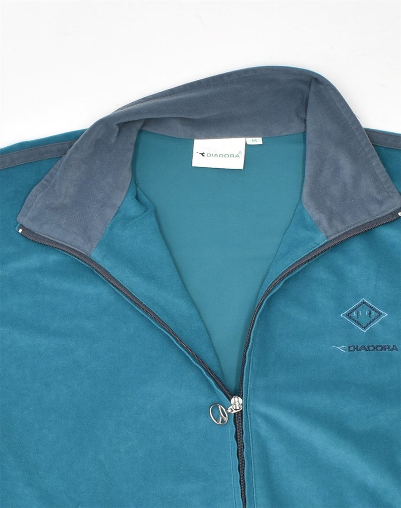 DIADORA Mens Tracksuit Top Jacket Medium Blue Polyester | Vintage | Thrift | Second-Hand | Used Clothing | Messina Hembry 