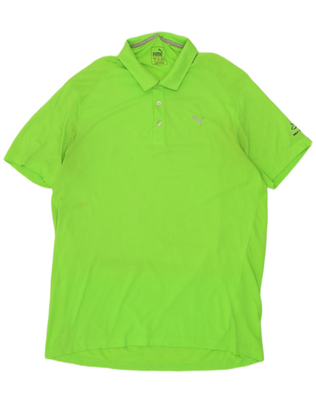 PUMA Mens Polo Shirt XL Green Polyester