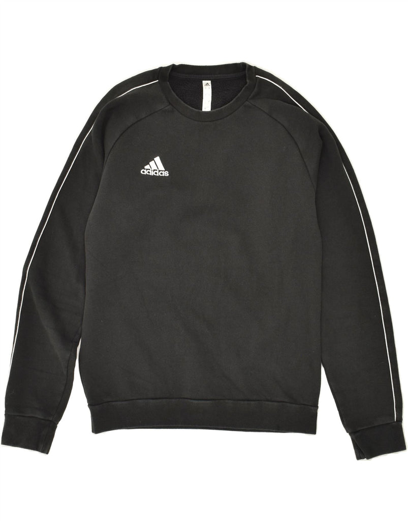 ADIDAS Mens Sweatshirt Jumper Small Black Cotton | Vintage Adidas | Thrift | Second-Hand Adidas | Used Clothing | Messina Hembry 