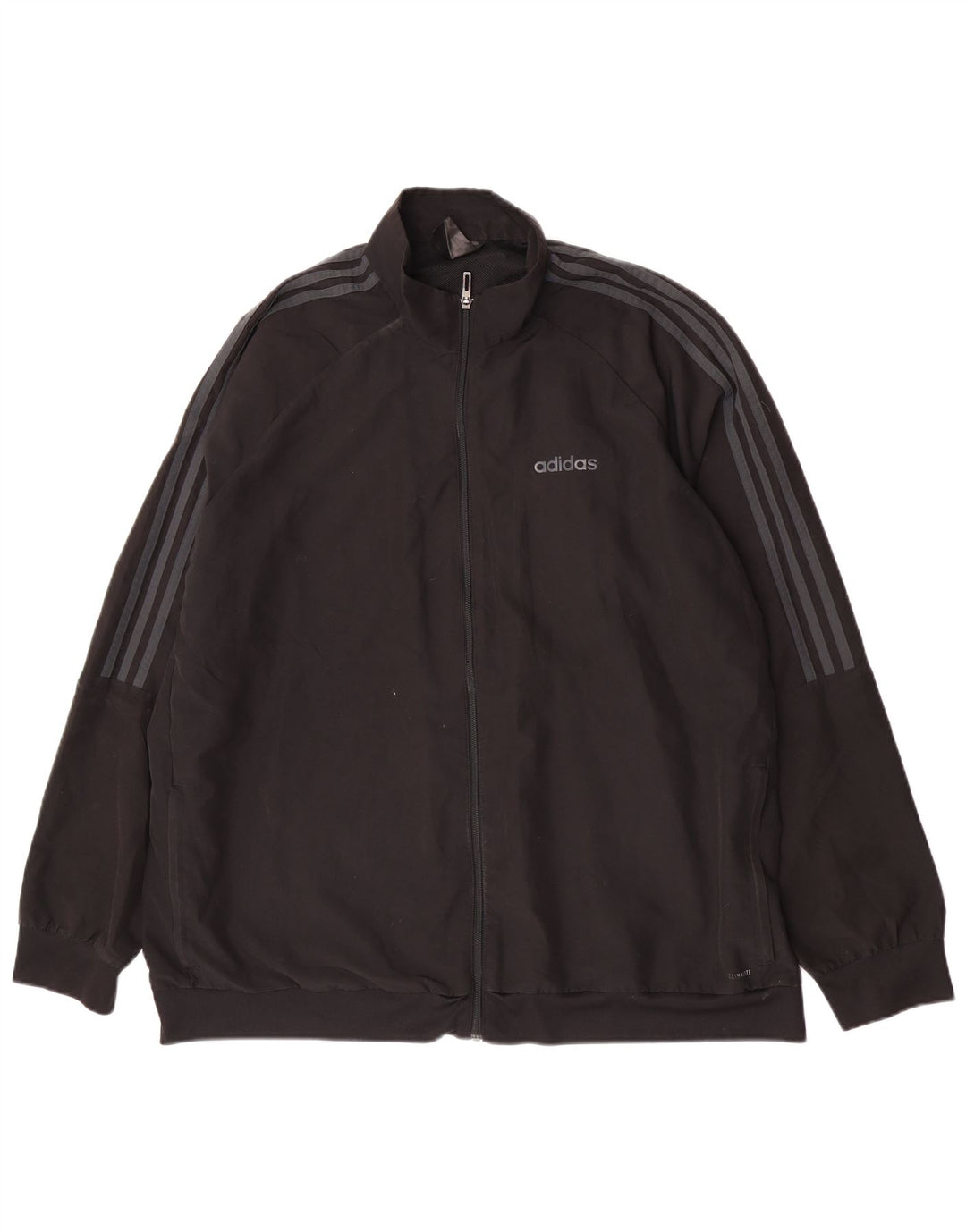 Adidas Mens Tracksuit Top Jacket 2XL Black Polyester Sports