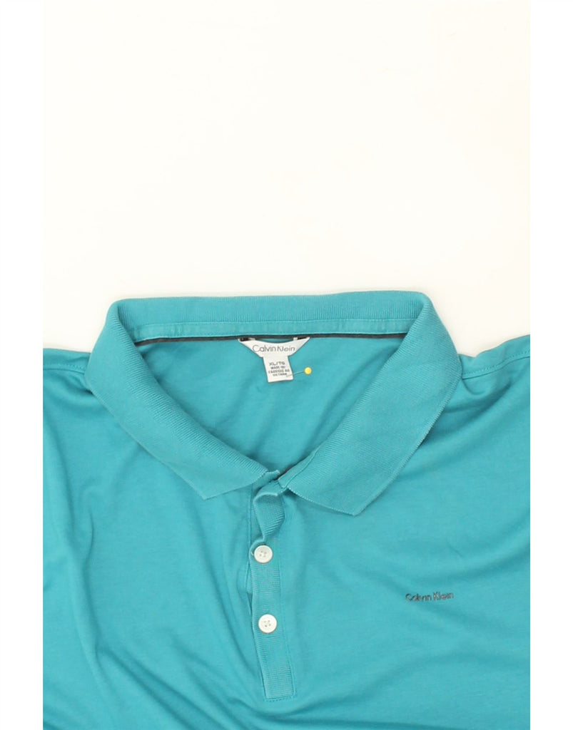 CALVIN KLEIN Mens Polo Shirt XL Blue Cotton | Vintage Calvin Klein | Thrift | Second-Hand Calvin Klein | Used Clothing | Messina Hembry 