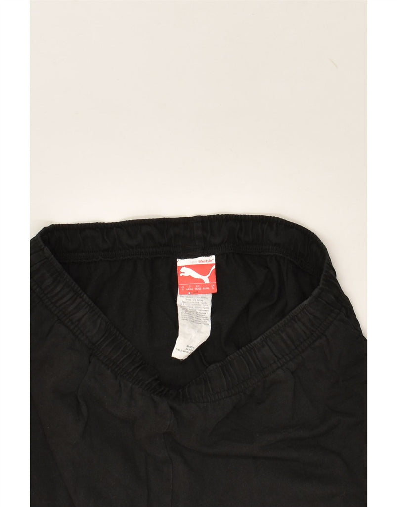 PUMA Mens Graphic Sport Shorts Small Black Cotton | Vintage Puma | Thrift | Second-Hand Puma | Used Clothing | Messina Hembry 