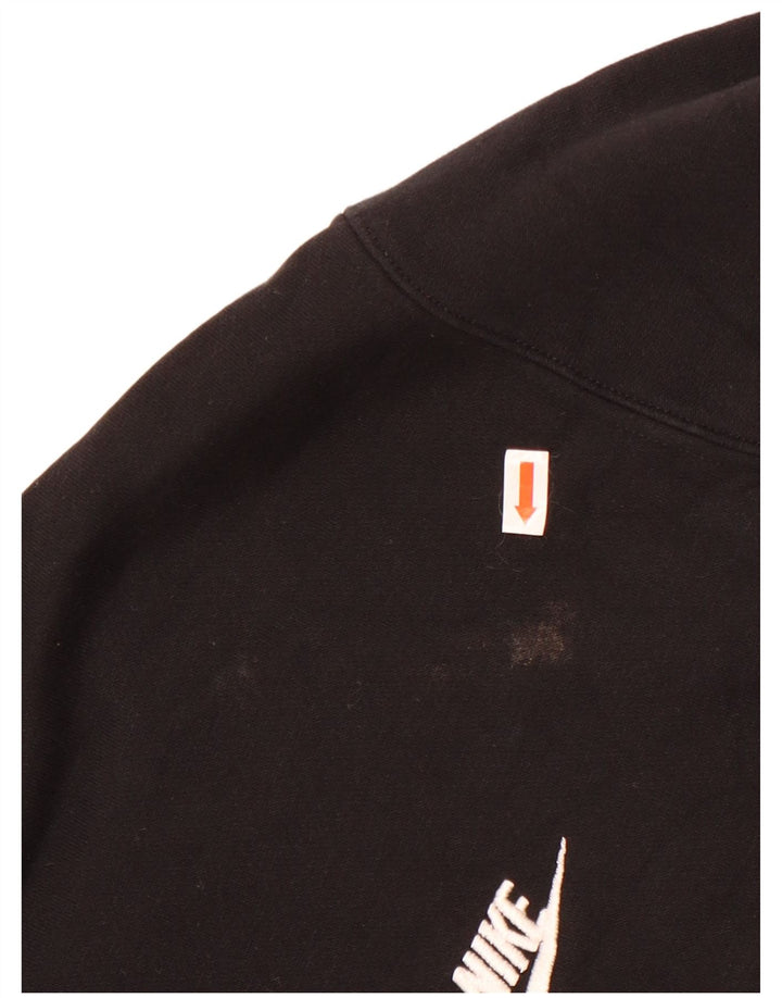 Nike Mens Hoodie Jumper Large Black Cotton