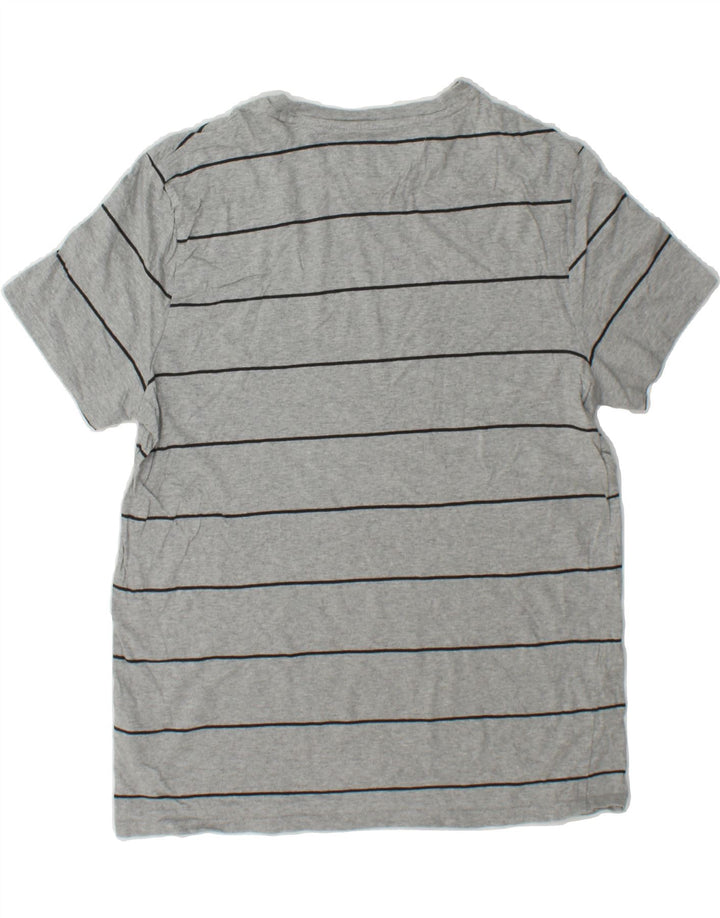 TOMMY HILFIGER Mens T-Shirt Top Medium Grey Striped Cotton Vintage Tommy Hilfiger and Second-Hand Tommy Hilfiger from Messina Hembry 
