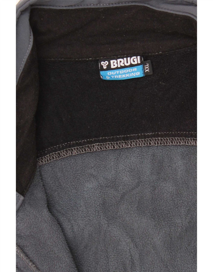 Brugi Mens Windbreaker Jacket UK 44 2XL Grey Polyester