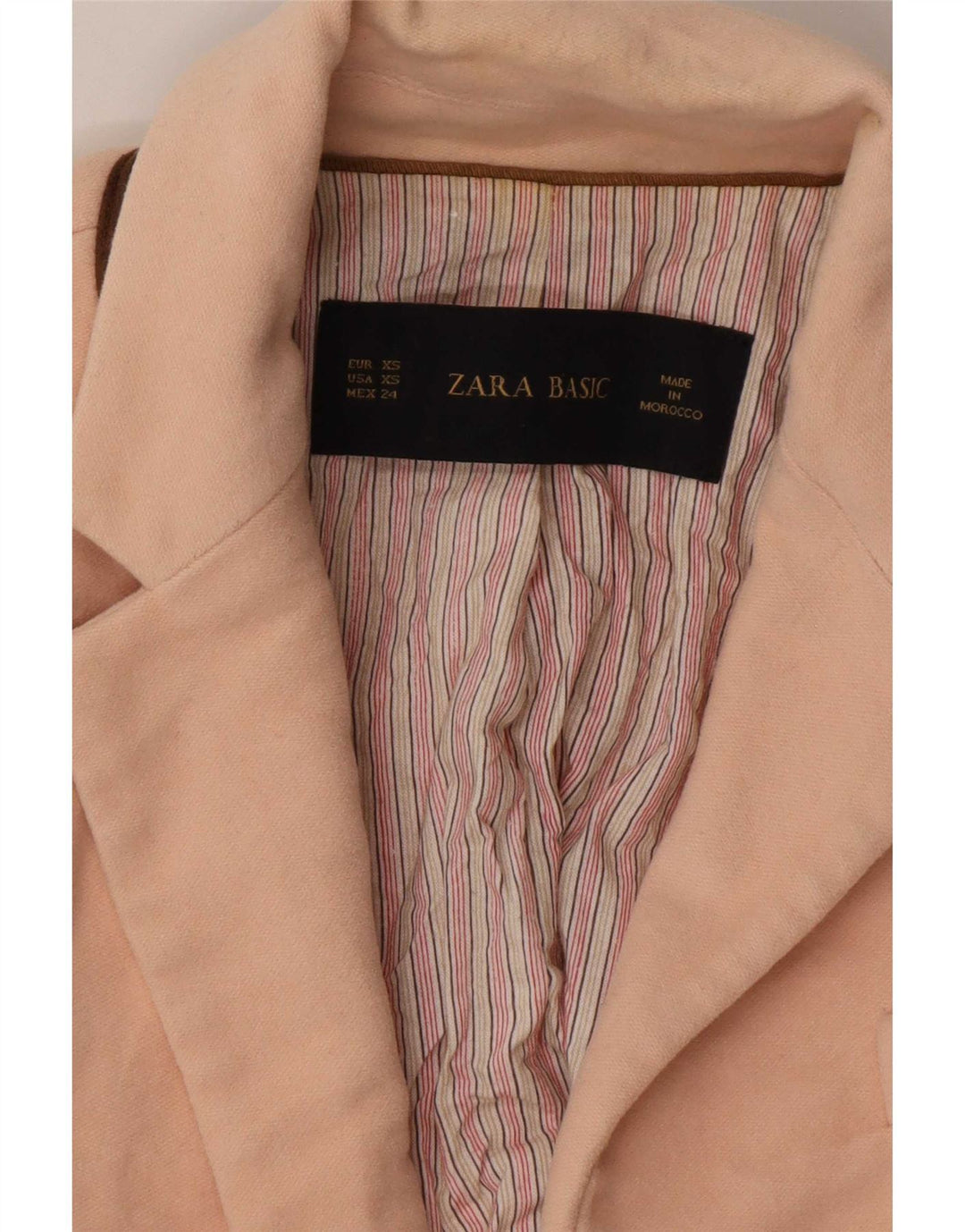 Zara Womens 1 Button Blazer Jacket UK 6 XS Pink
