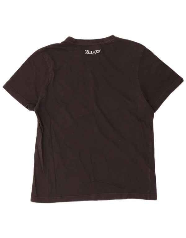 Kappa Mens Graphic T-Shirt Top Large Black Cotton