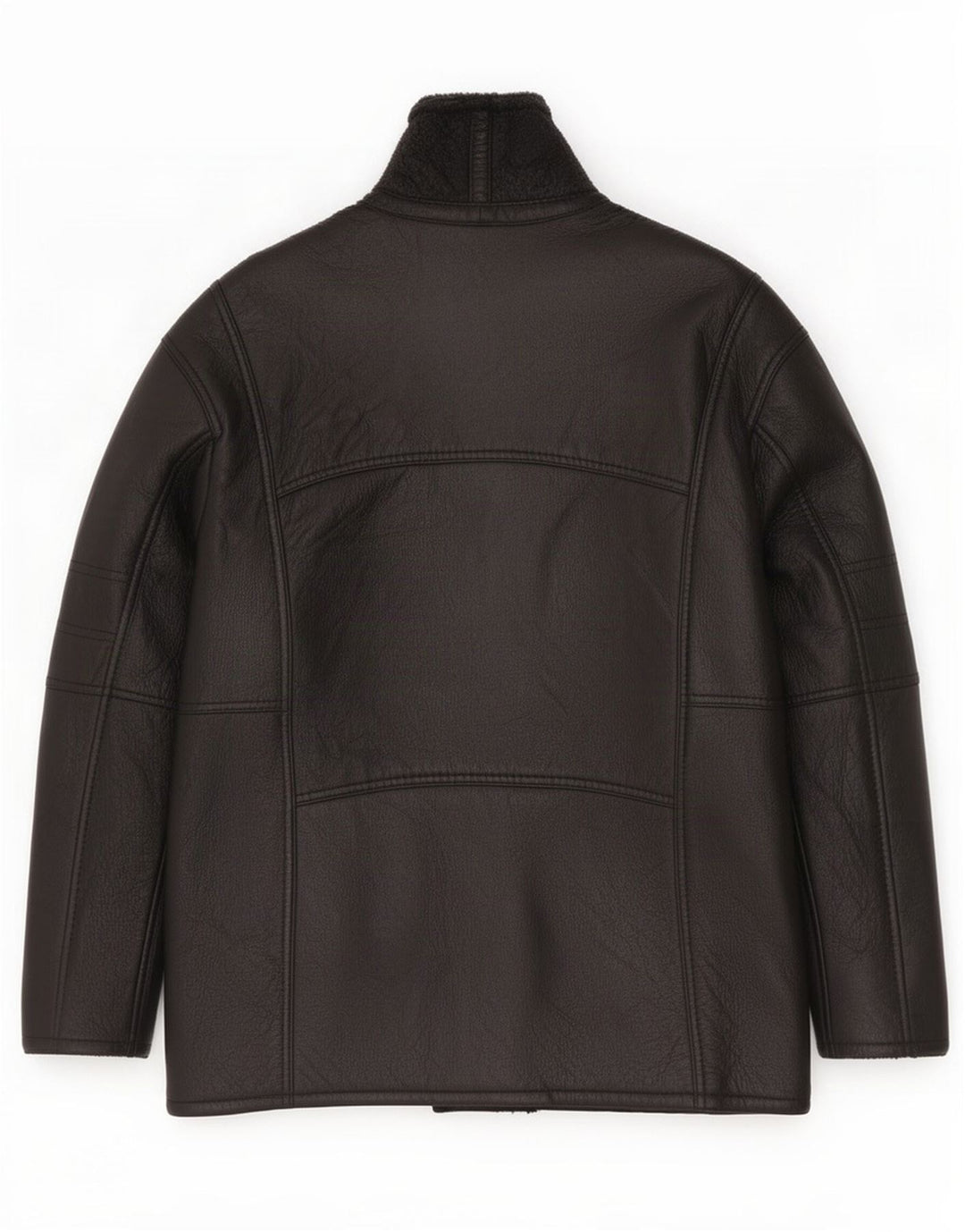 Vintage Mens Shearling Jacket IT 50 Large Black