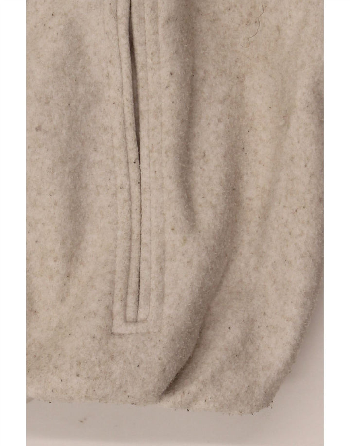 Zara Womens Crop Oversized Bomber Jacket UK 10 Small Beige Polyester