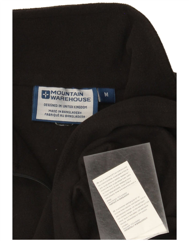 Mountain Warehouse Womens Zip Neck Fleece Jumper UK 14 Medium Black