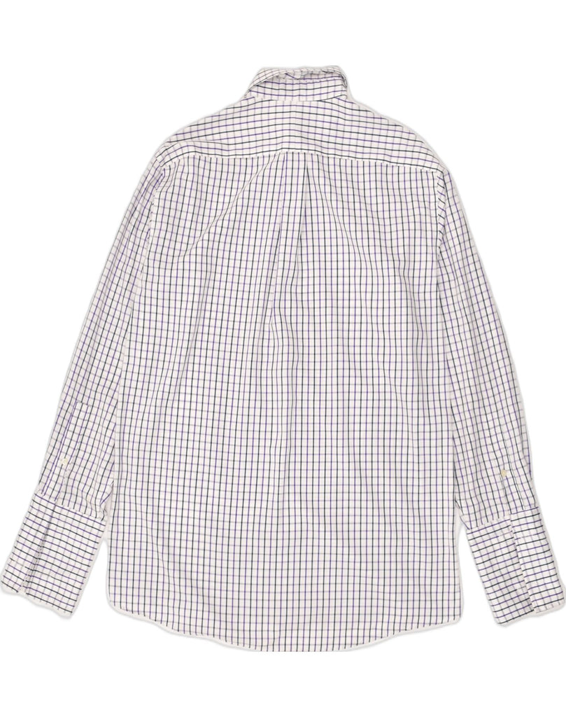 MICHAEL KORS Mens Formal Shirt Size 15 1/2 Medium White Check Cotton | Vintage Michael Kors | Thrift | Second-Hand Michael Kors | Used Clothing | Messina Hembry 