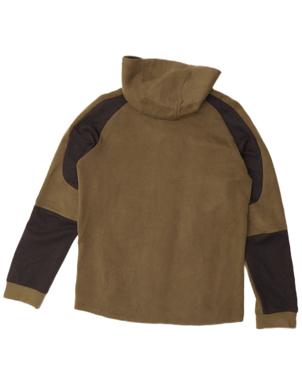 Puma Boys Zip Hoodie Sweater 15-16 Years Green Colourblock