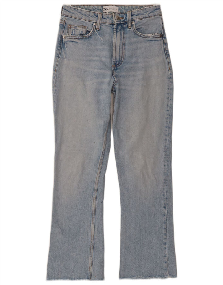 Zara Womens High Rise Bootcut Jeans EU 34 2XS W24 L26 Blue