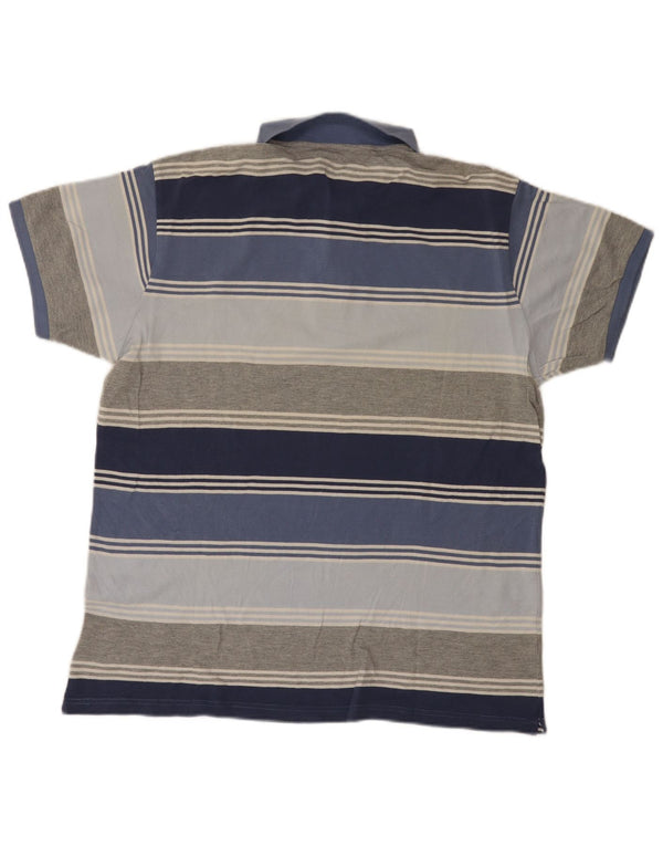 Kappa Mens Polo Shirt 2XL Blue Striped Cotton