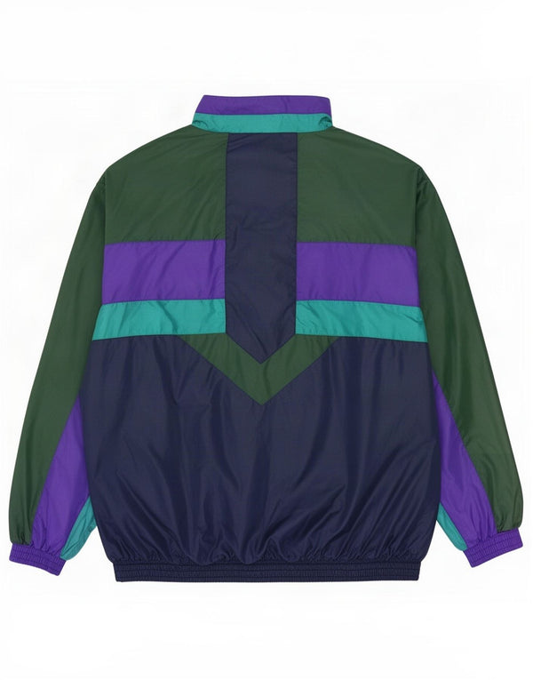 Vintage Mens Loose Fit Tracksuit Top Jacket Small Multicoloured Colourblock