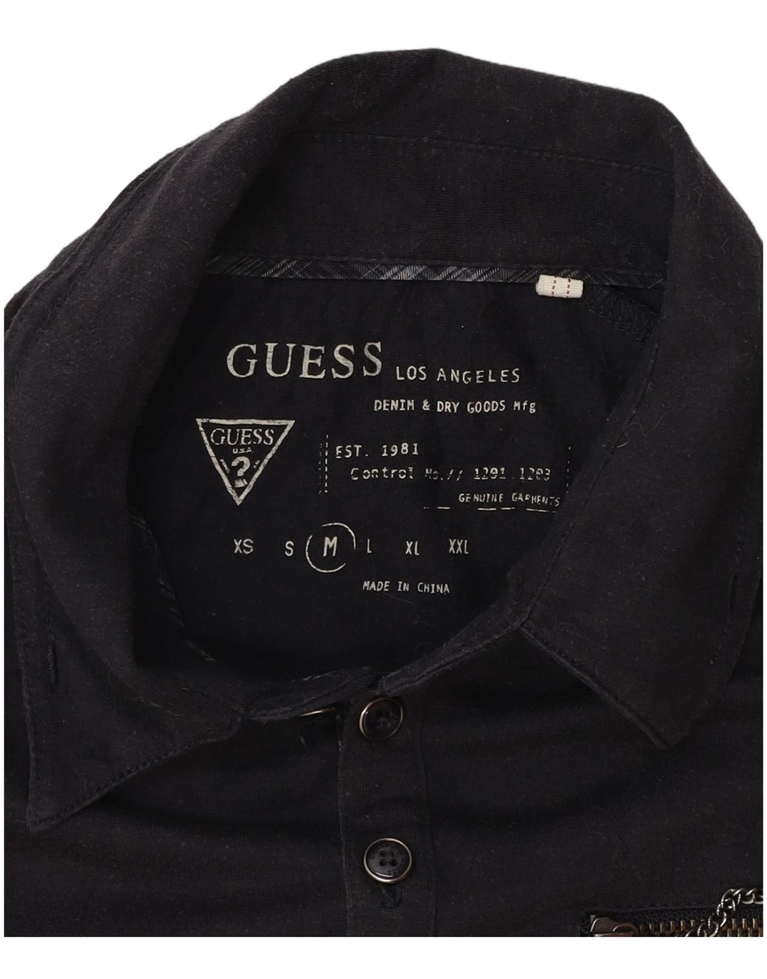 Guess Mens Military Polo Shirt Medium Grey