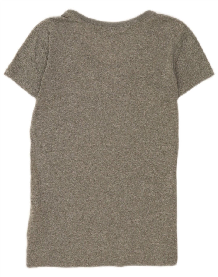 Nike Womens T-Shirt Top UK 10 Small Grey Flecked Polyester