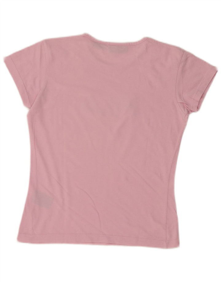 FILA Womens Crop Graphic T-Shirt Top UK 10 Small Pink