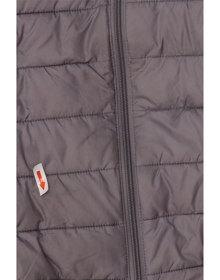 Ellesse Mens Hooded Padded Jacket UK 40 Large Grey Polyester