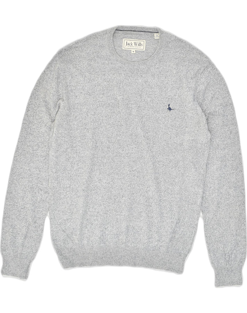 JACK WILLS Mens Crew Neck Jumper Sweater Medium Grey Cotton | Vintage Jack Wills | Thrift | Second-Hand Jack Wills | Used Clothing | Messina Hembry 