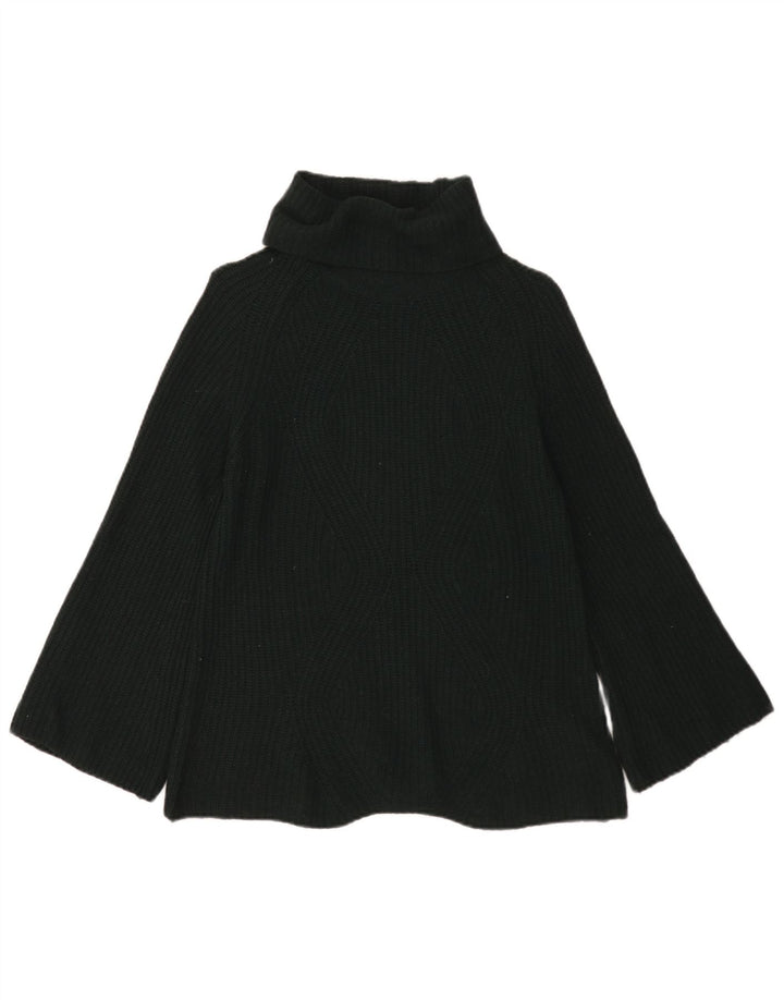 Massimo Dutti Womens Roll Neck Jumper Sweater UK 10 Small Green Wool