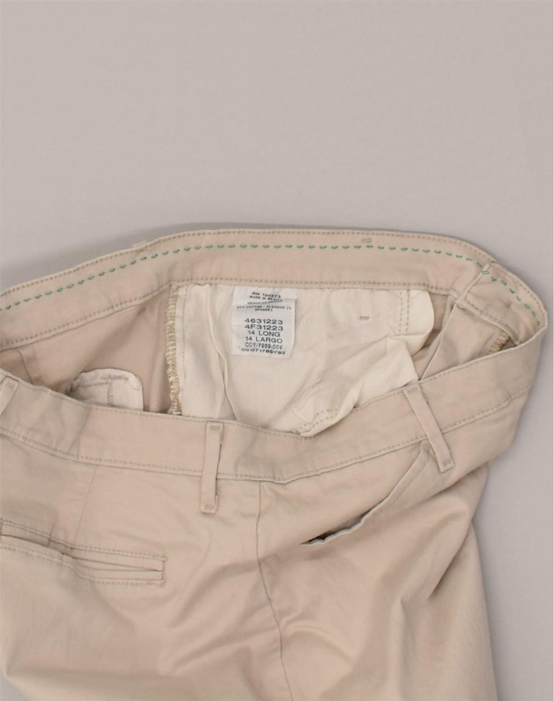 LEE Womens Straight Casual Trousers US 14 XL W36 L32 Beige Cotton | Vintage Lee | Thrift | Second-Hand Lee | Used Clothing | Messina Hembry 