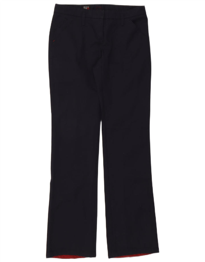 Avirex Womens Bootcut Chino Trousers IT 42 Medium W32 L35 Navy Blue Cotton