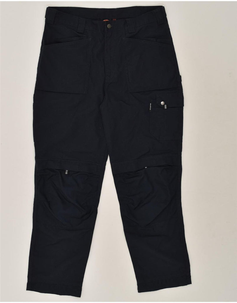 DICKIES Mens Tapered Cargo Trousers W38 L31 Navy Blue Polyester | Vintage Dickies | Thrift | Second-Hand Dickies | Used Clothing | Messina Hembry 