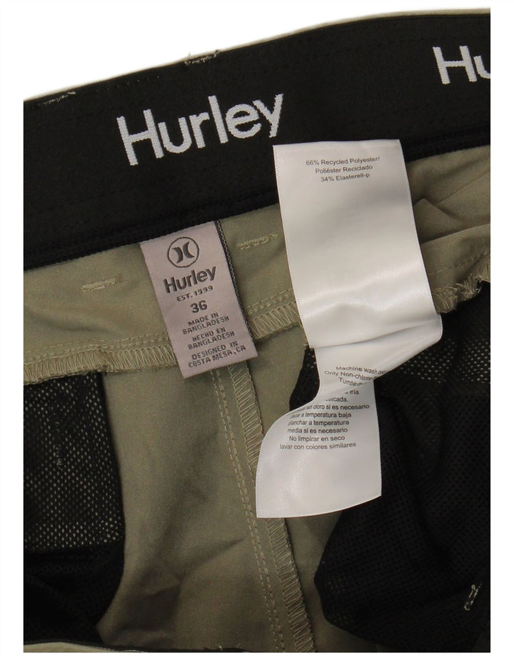 Hurley Mens Tapered Chino Trousers W36 L32 Khaki Polyester