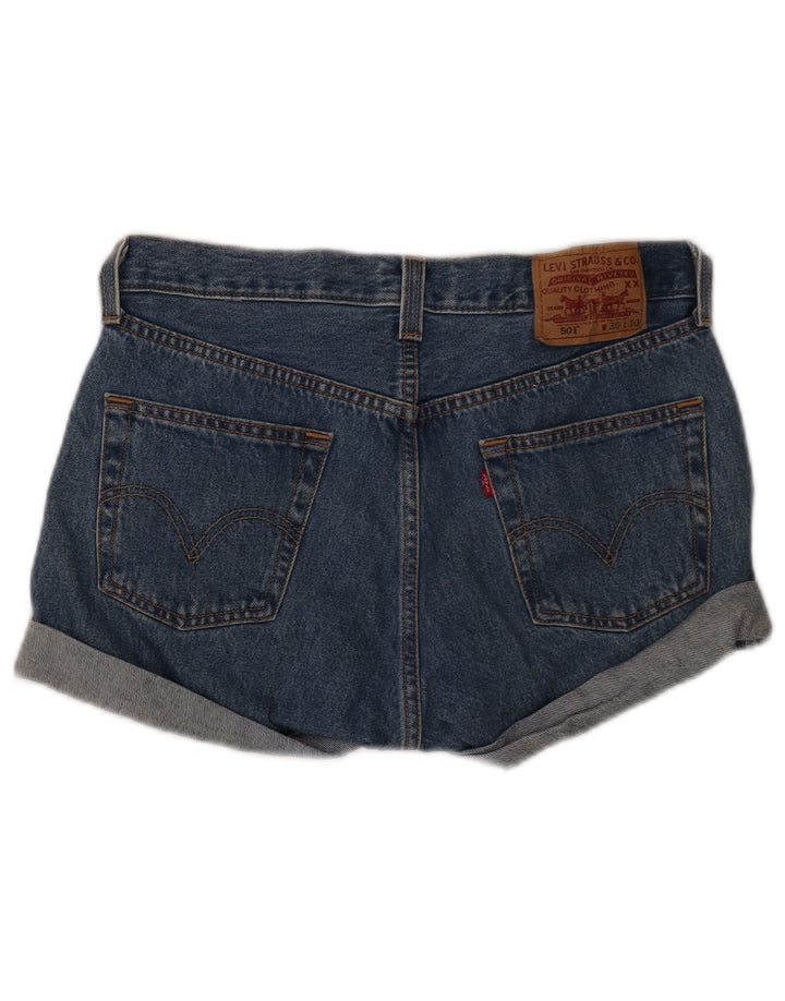 LEVI'S Womens 501 Denim Shorts W30 Medium Blue Cotton